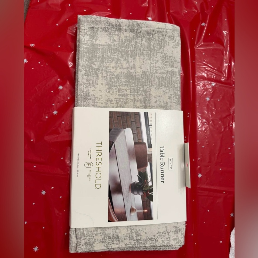 Threshold Textured Gray Table Runner